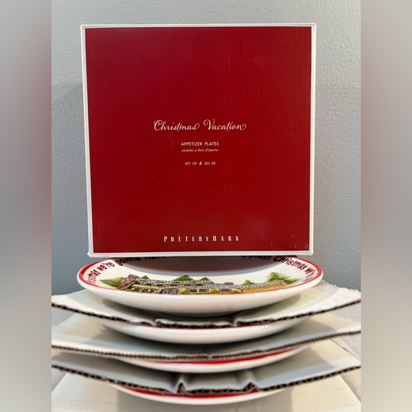 National Lampoons Christmas Vacation x Pottery Barn  Appetizer Plates! Sold Out! - Picture 2 of 9